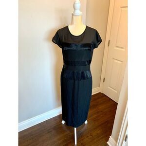 Vintage Virgo II size 12 black cocktail dress